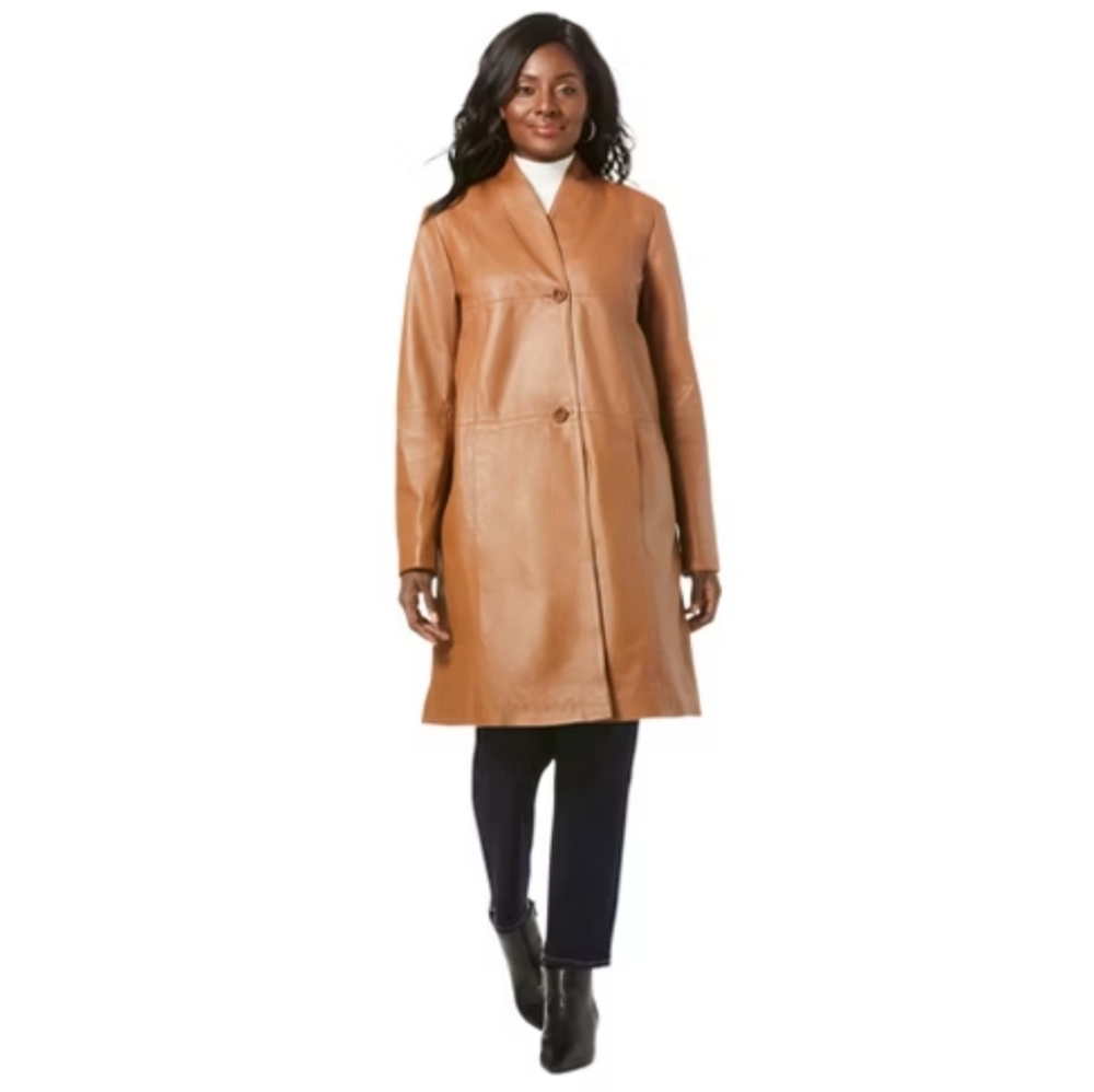 Metro Style 90s Women's Tan Leather Jacket